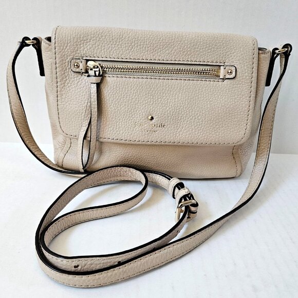 kate spade Handbags - Kate Spade New York Purse Cobble Hill Mini Toddy Beige Leather Crossbody Bag